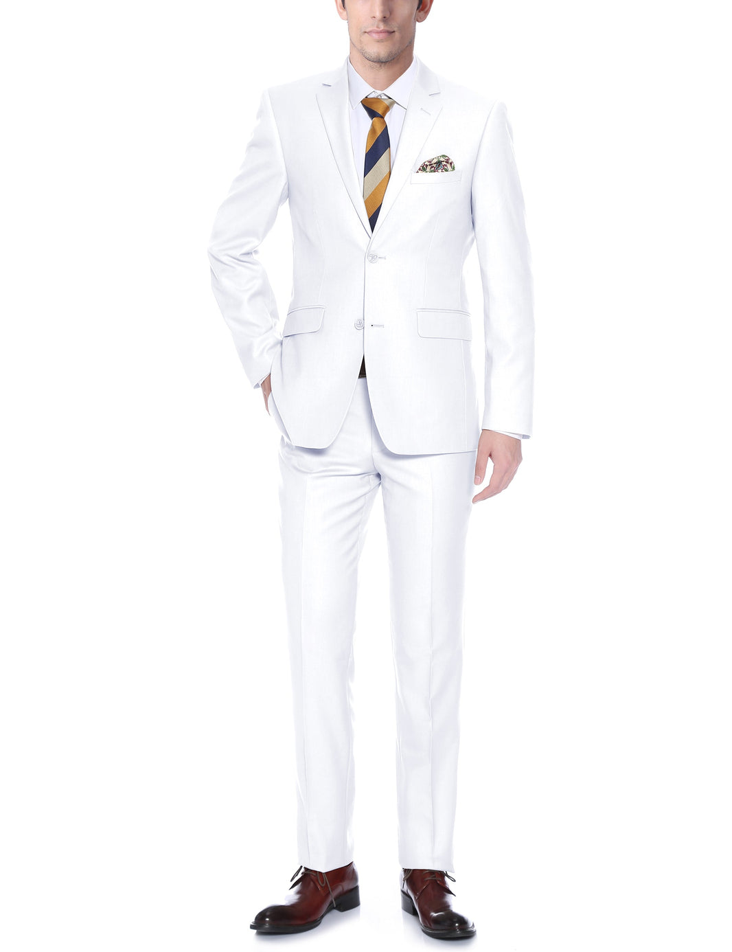 Renoir 201-6 Men's 2-Piece Single Breasted Notch Lapel Suit