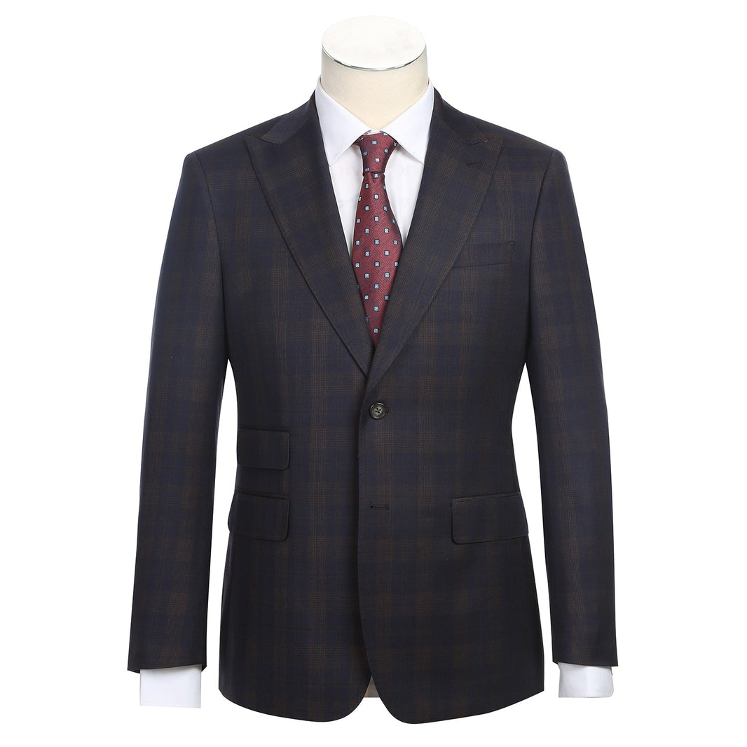English Laundry 92-50-410EL Brown Check Suit