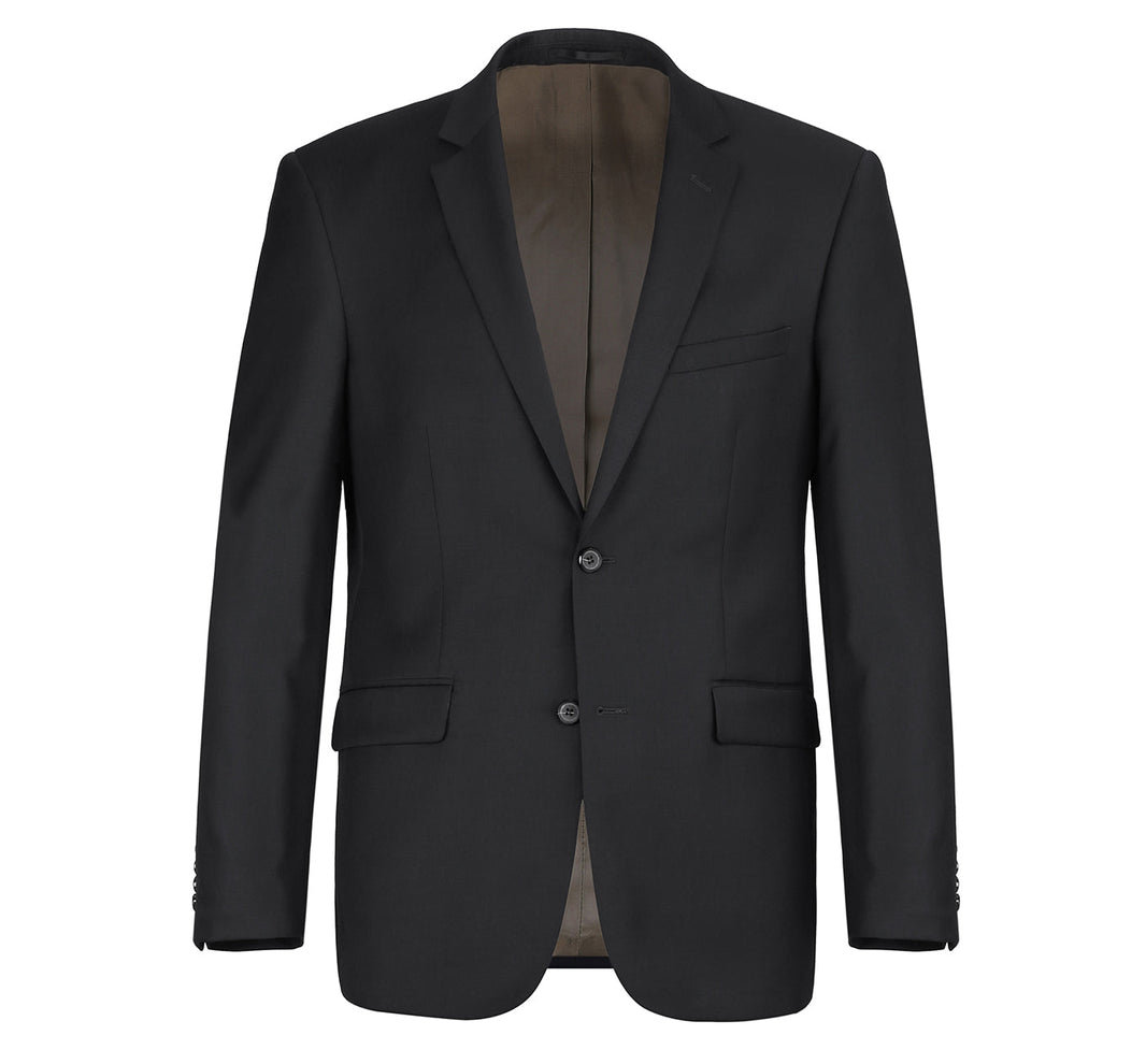 Renoir 508A-1 Men's 2-Piece Notch Lapel Wool Stretch Suit