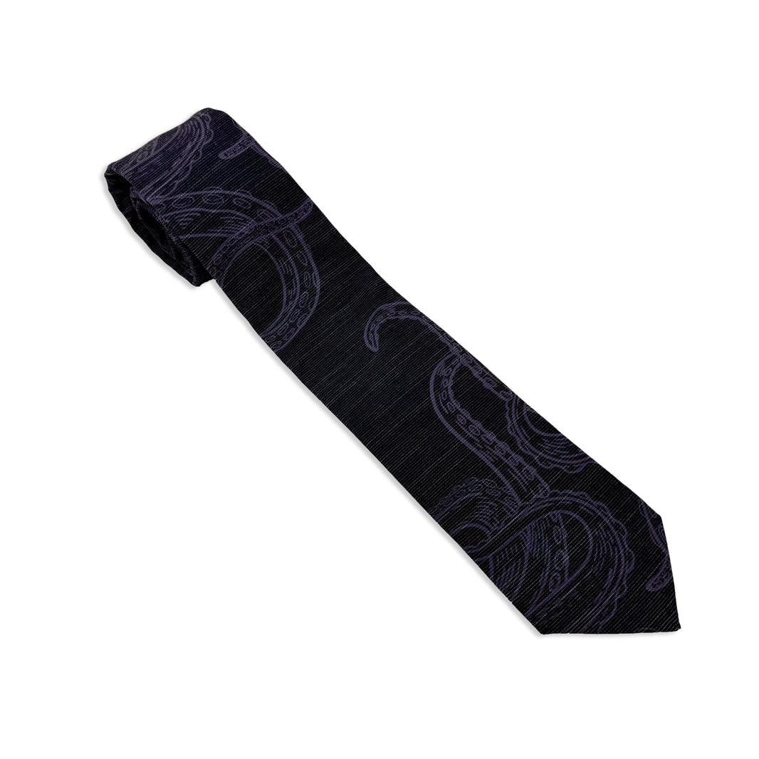 Photo of a men's necktie with an octopus on it