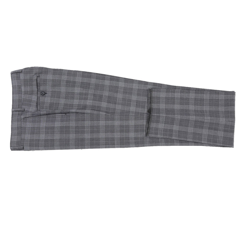 Renoir EL72-58-093 Gray Check Peak Wool Suit