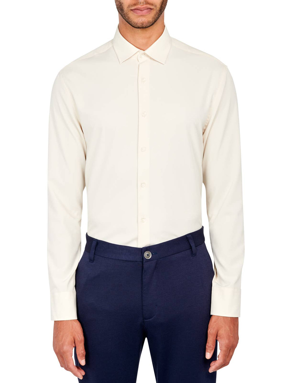 CEREMONY SOLID DRESS SHIRT: NOIR - 001 / 16.5 Large / COC2SDP400