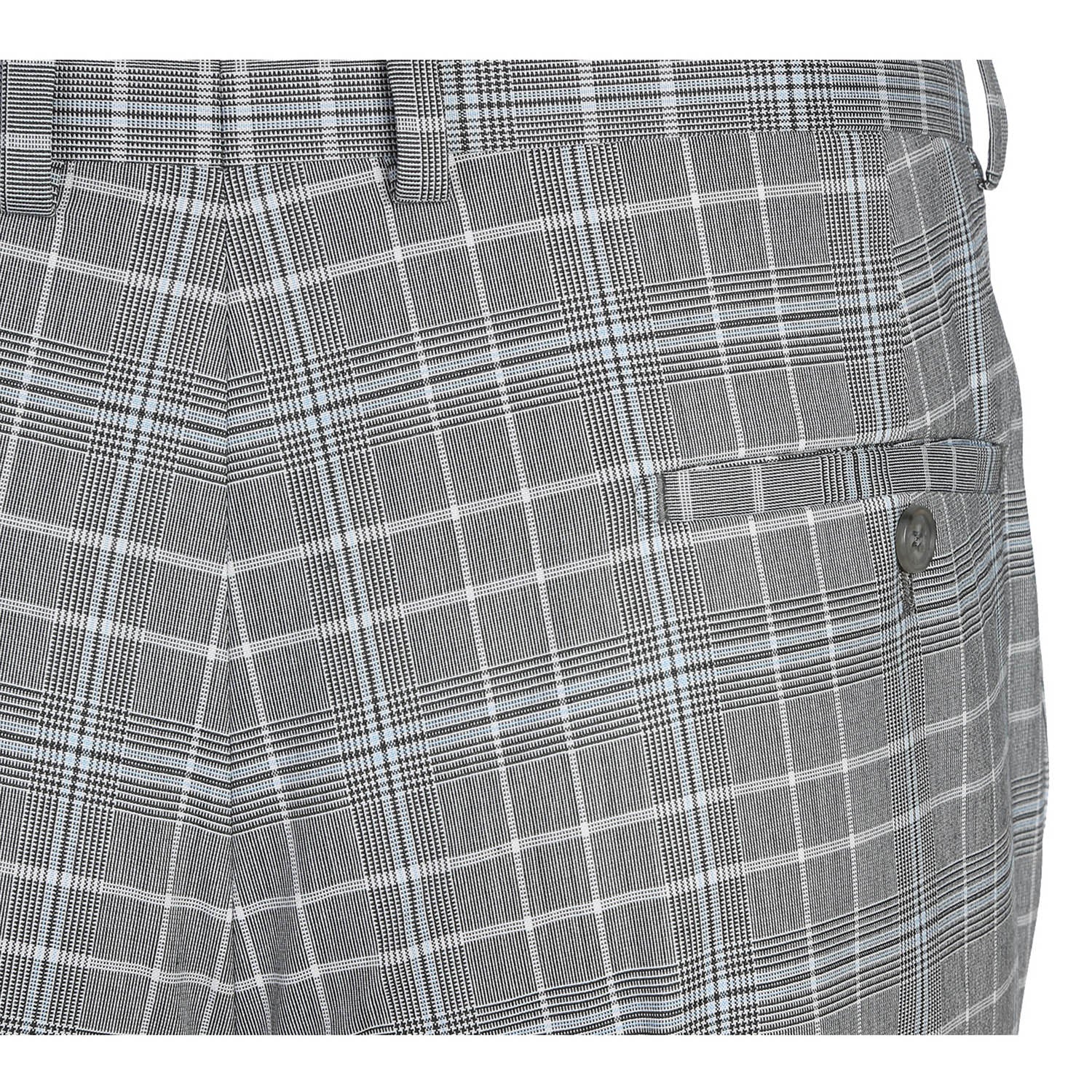 Renoir 82-60-092EL White Smoke Plaid Suit