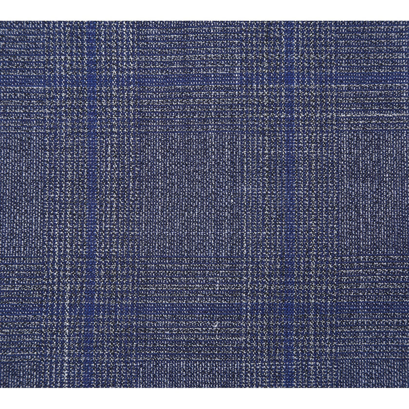 Renoir EL72-52-400 Gray with Blue Windowpane Wool Suit