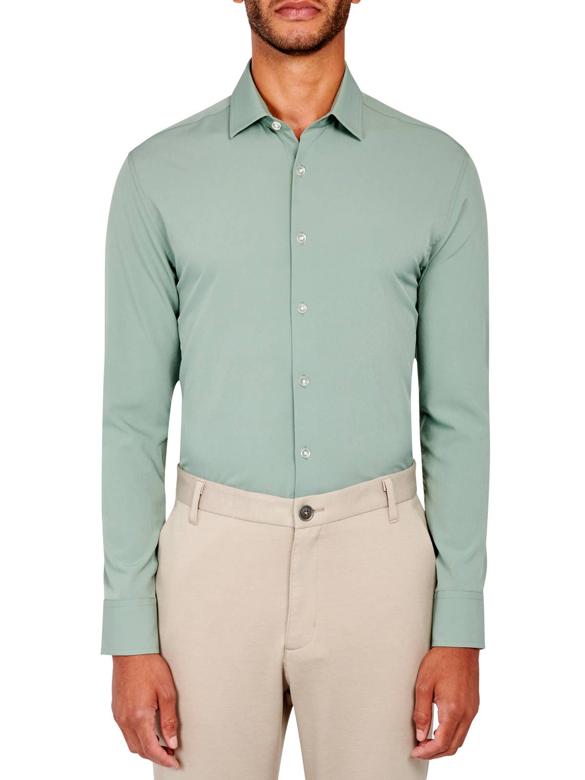 CEREMONY SOLID DRESS SHIRT: NOIR - 001 / 16.5 Large / COC2SDP400