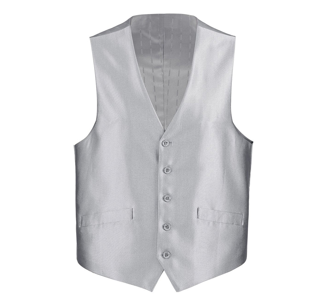 Renoir 207-2 Men's Classic Fit Sharkskin Suit Vest