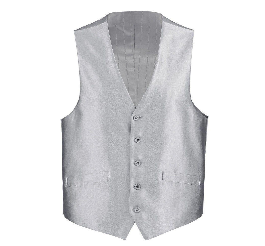 Renoir 207-2 Men's Classic Fit Sharkskin Suit Vest