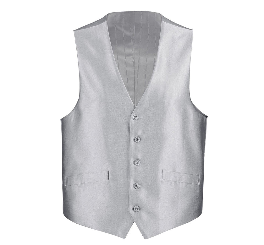 Renoir 207-2 Men's Classic Fit Sharkskin Suit Vest