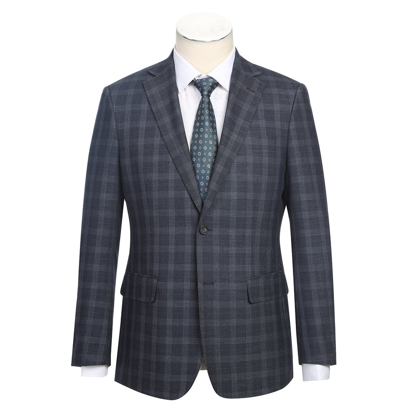 Renoir 92-52-410EL Iron Gray Check Suit