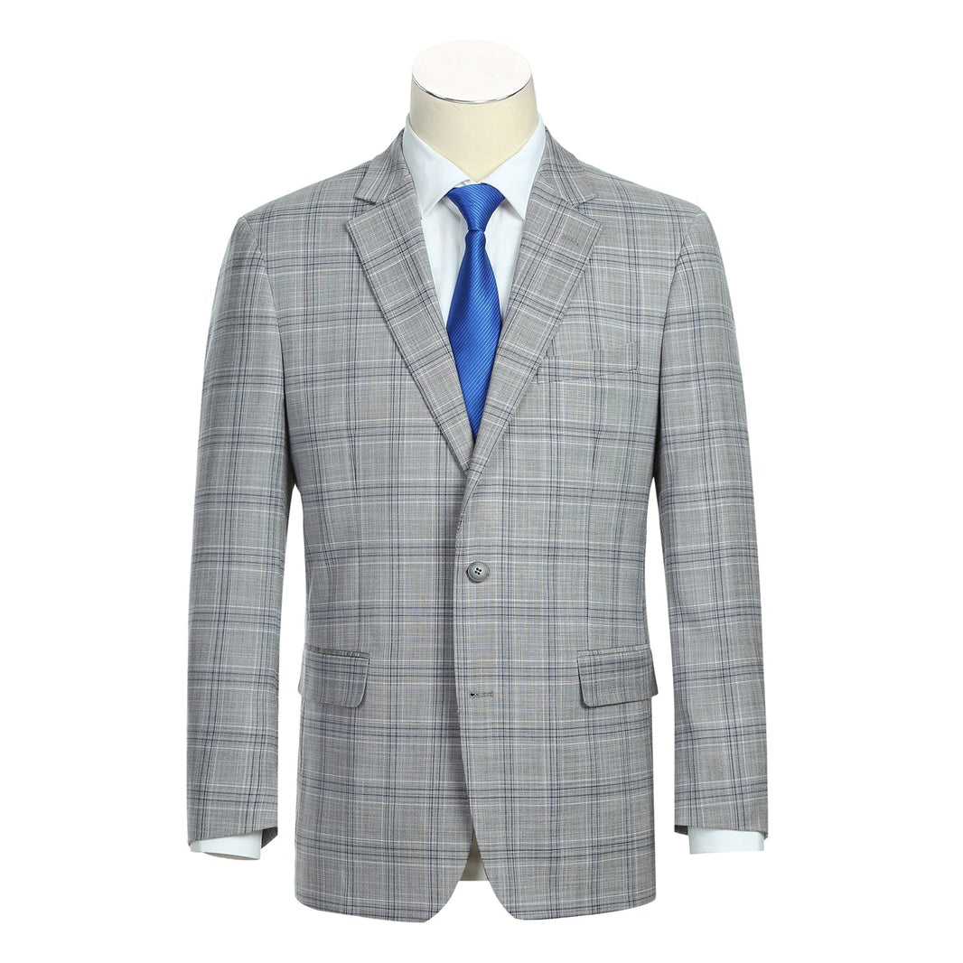 Renoir 293-23 Men's Classic Fit Checked Suits