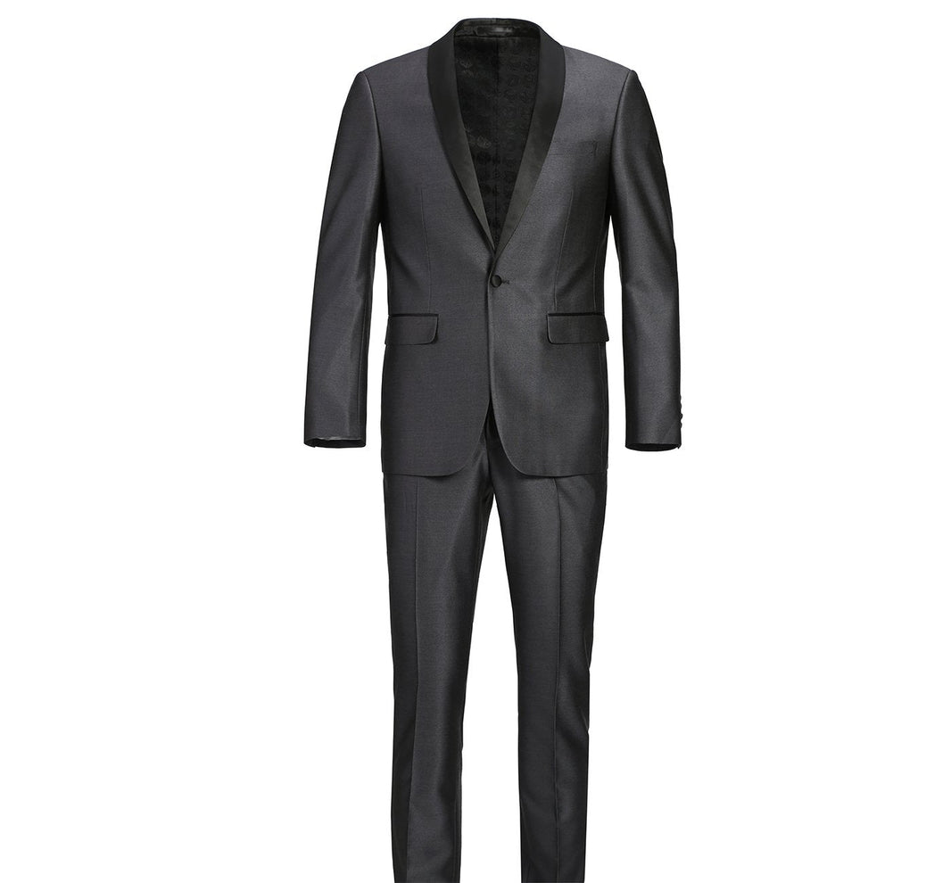 Renoir 201-17 Men's Slim Fit 2-Piece Shawl Lapel Tuxedo Suit