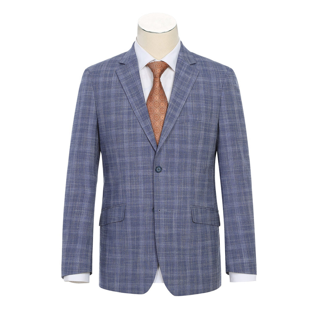Renoir 293-24 Men's Slim Fit Checked Suits