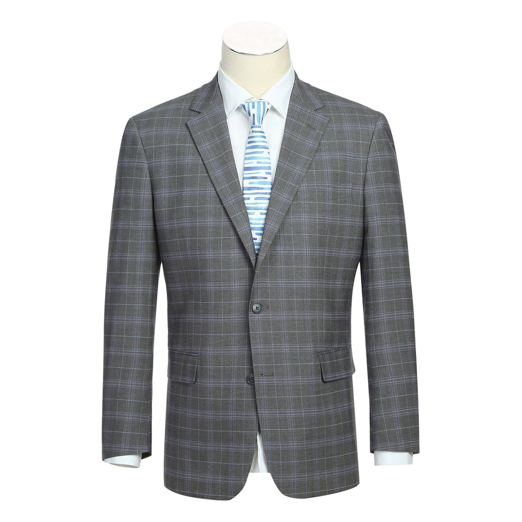 Renoir 293-25 Men's Classic Fit Checked Suits