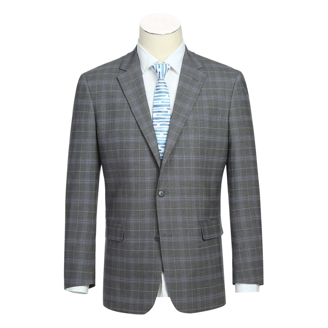 Renoir 293-25 Men's Classic Fit Checked Suits