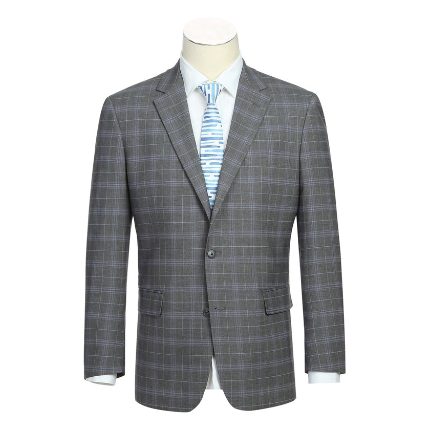 Renoir 293-25 Men's Classic Fit Checked Suits