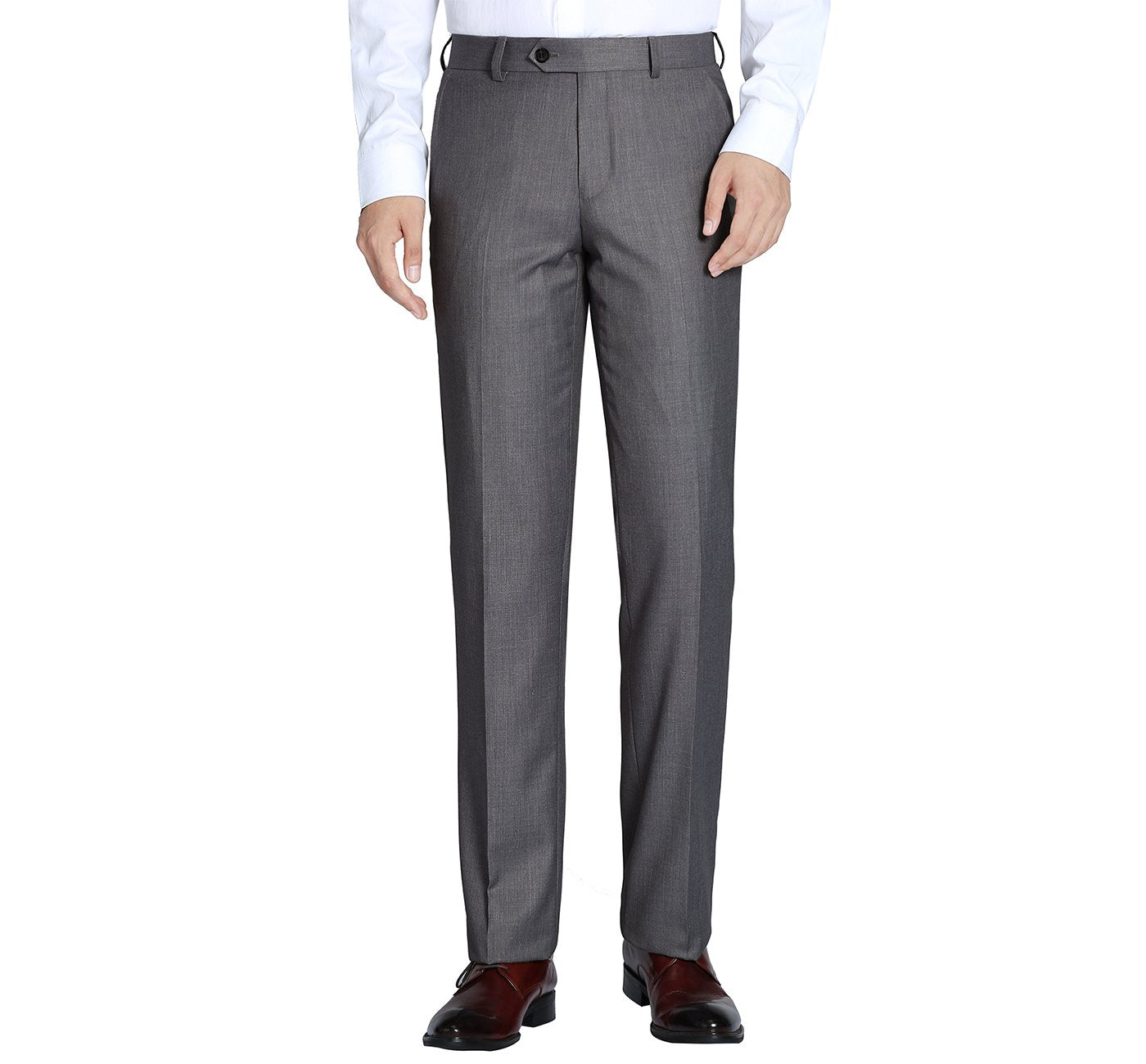 Renoir 508-3 Men's Regular Fit Flat Front Wool Suit Pant