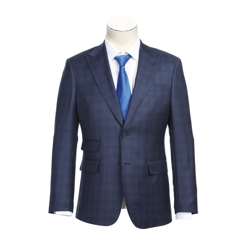 Renoir EL82-66-415 Gray Blue Wool Suit