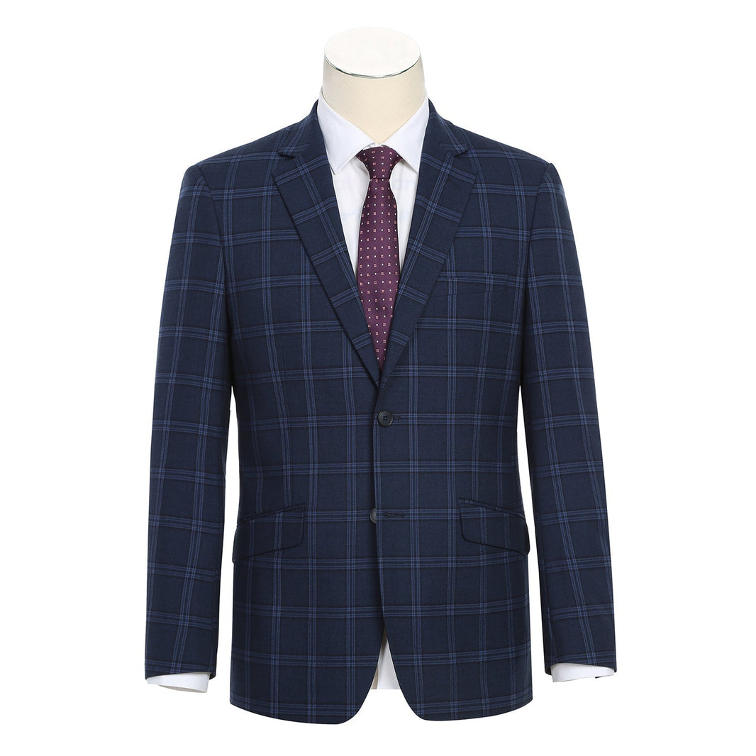 Renoir 293-22 Men's Slim Fit Checked Suits