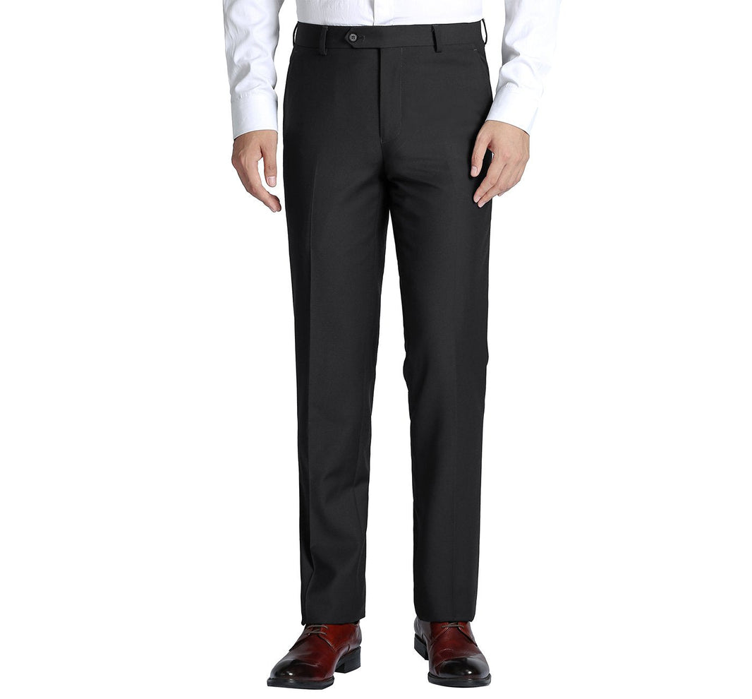 Renoir 508-1 Men's Regular Fit Flat Front Wool Suit Pant