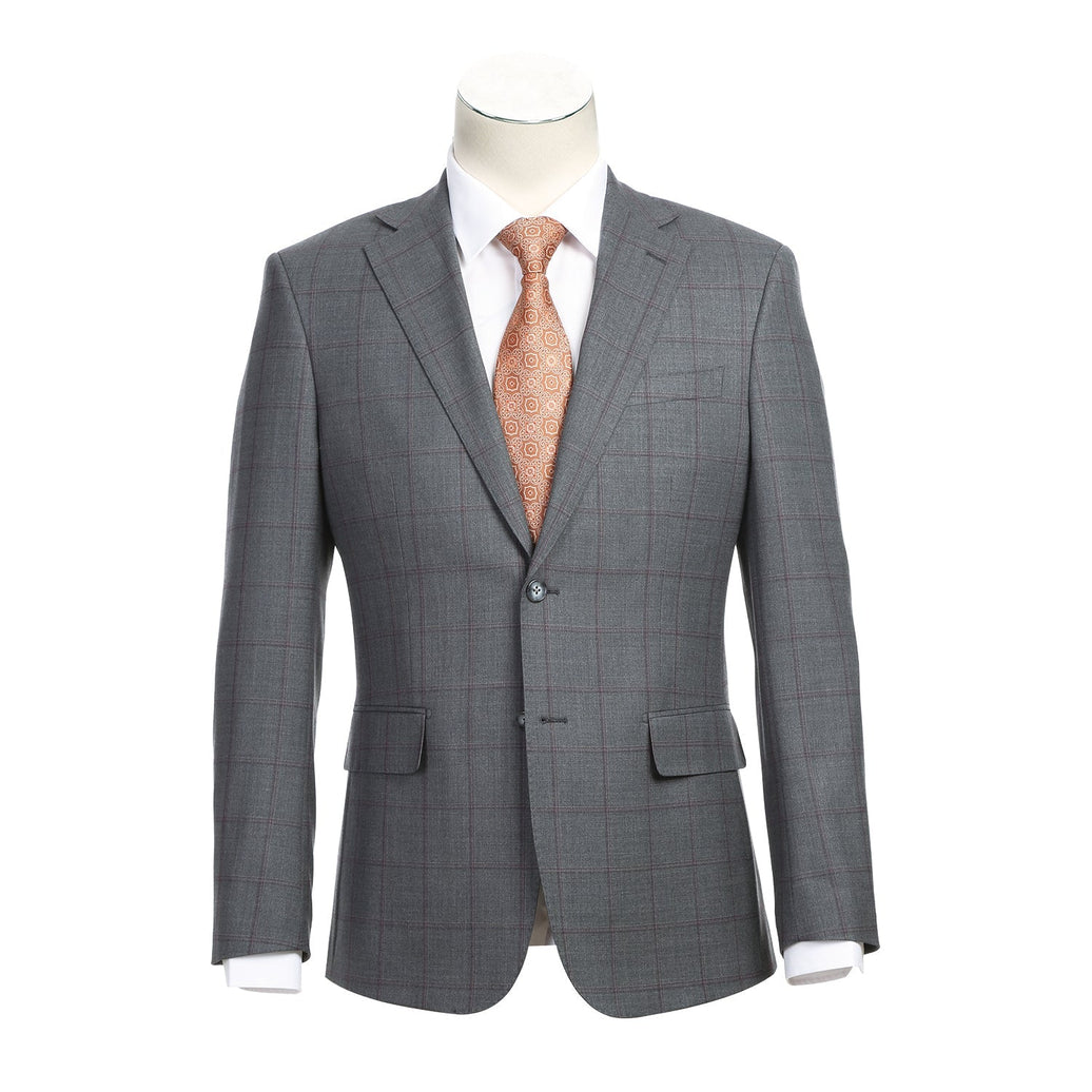 Renoir EL82-61-092 Gray Brown Wool Suit
