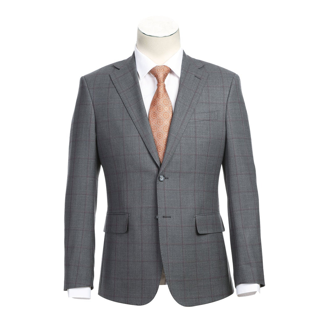 Renoir EL82-61-092 Gray Brown Wool Suit