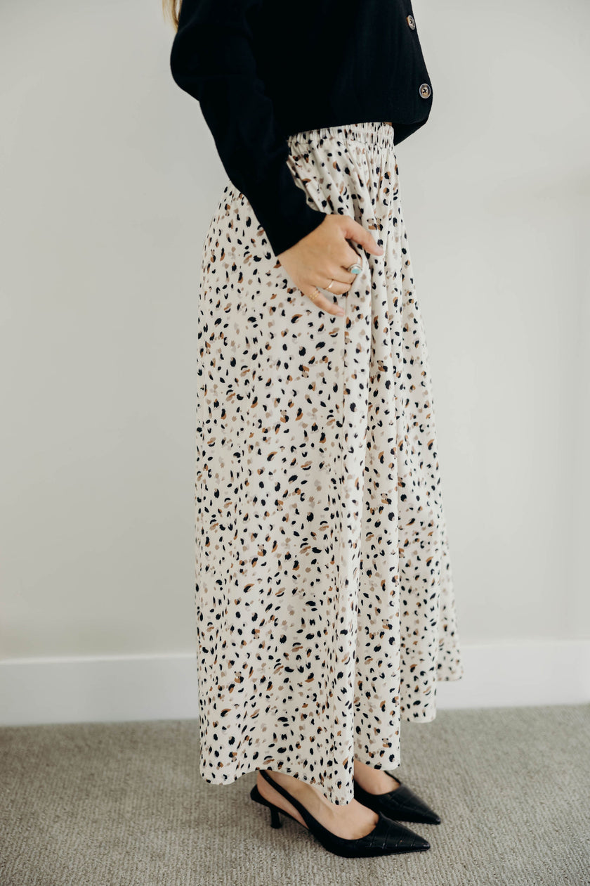 MAXI SKIRT IN DAPPLE DASH