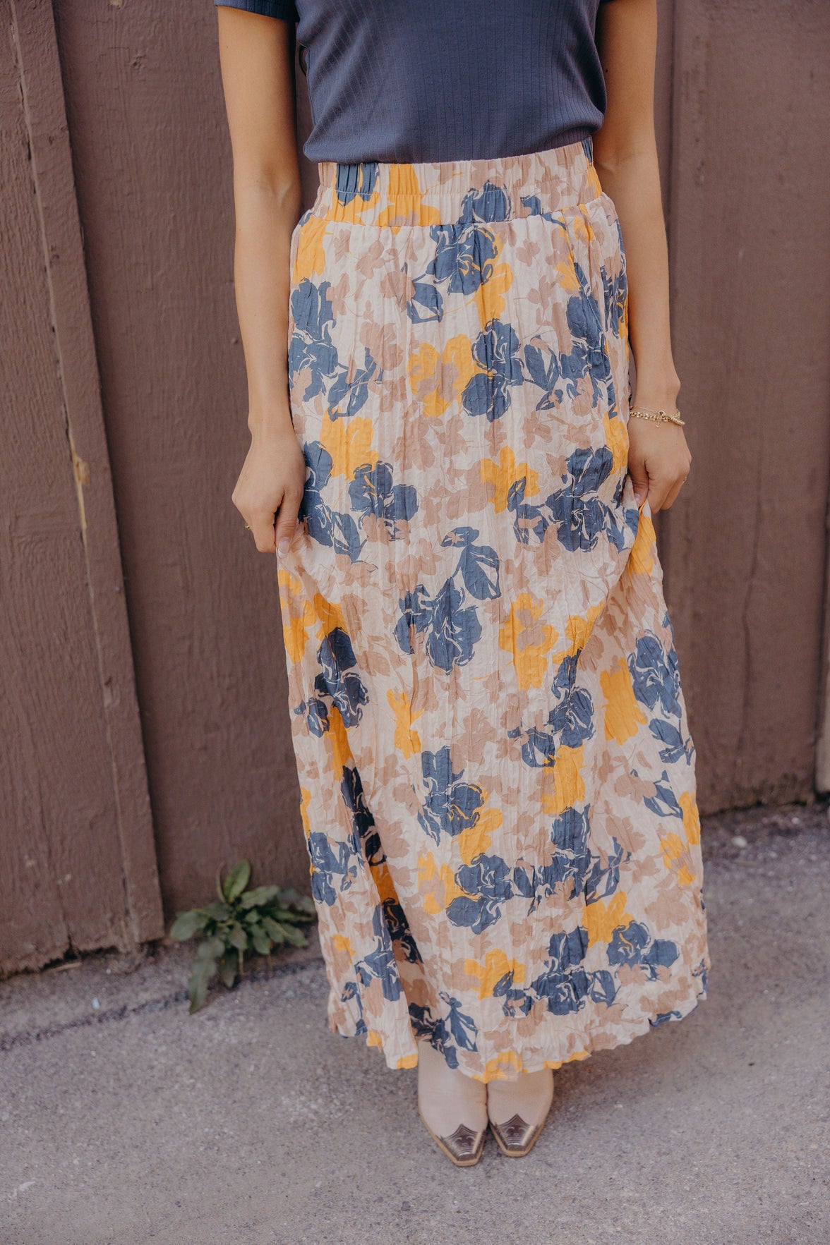 MAXI SKIRT IN DUSTY HORIZON