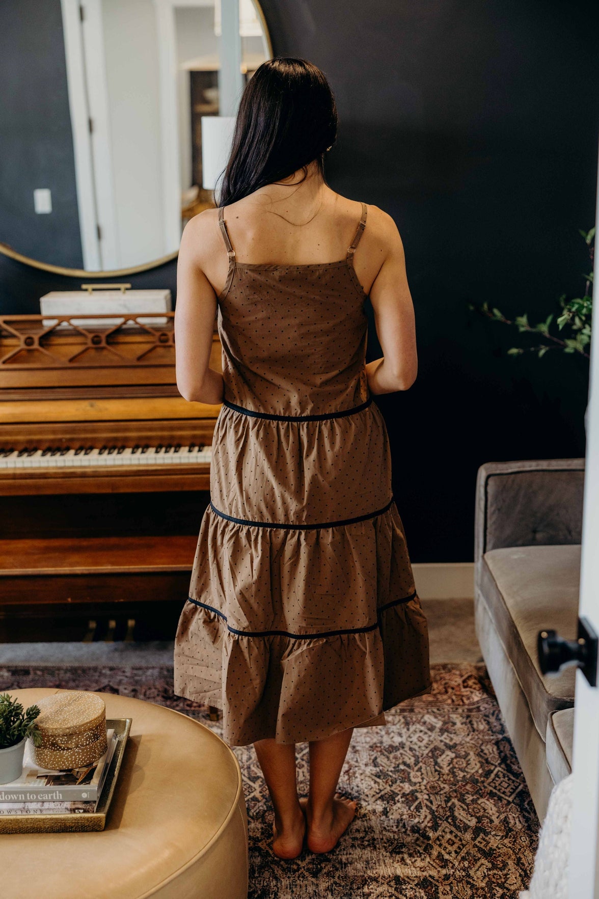 THE COLLYNS IN MOCHA DOT