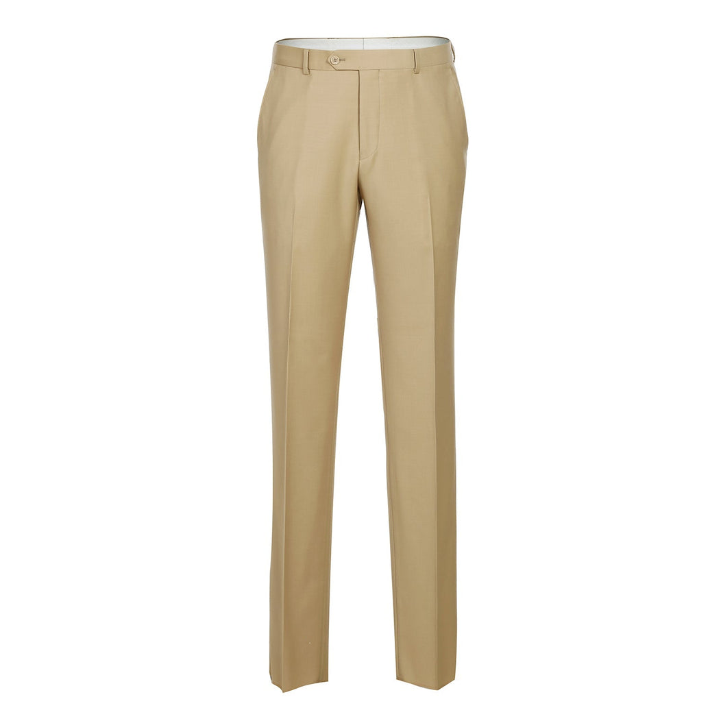 Renoir 508-4 Men's Regular Fit Flat Front Wool Suit Pant