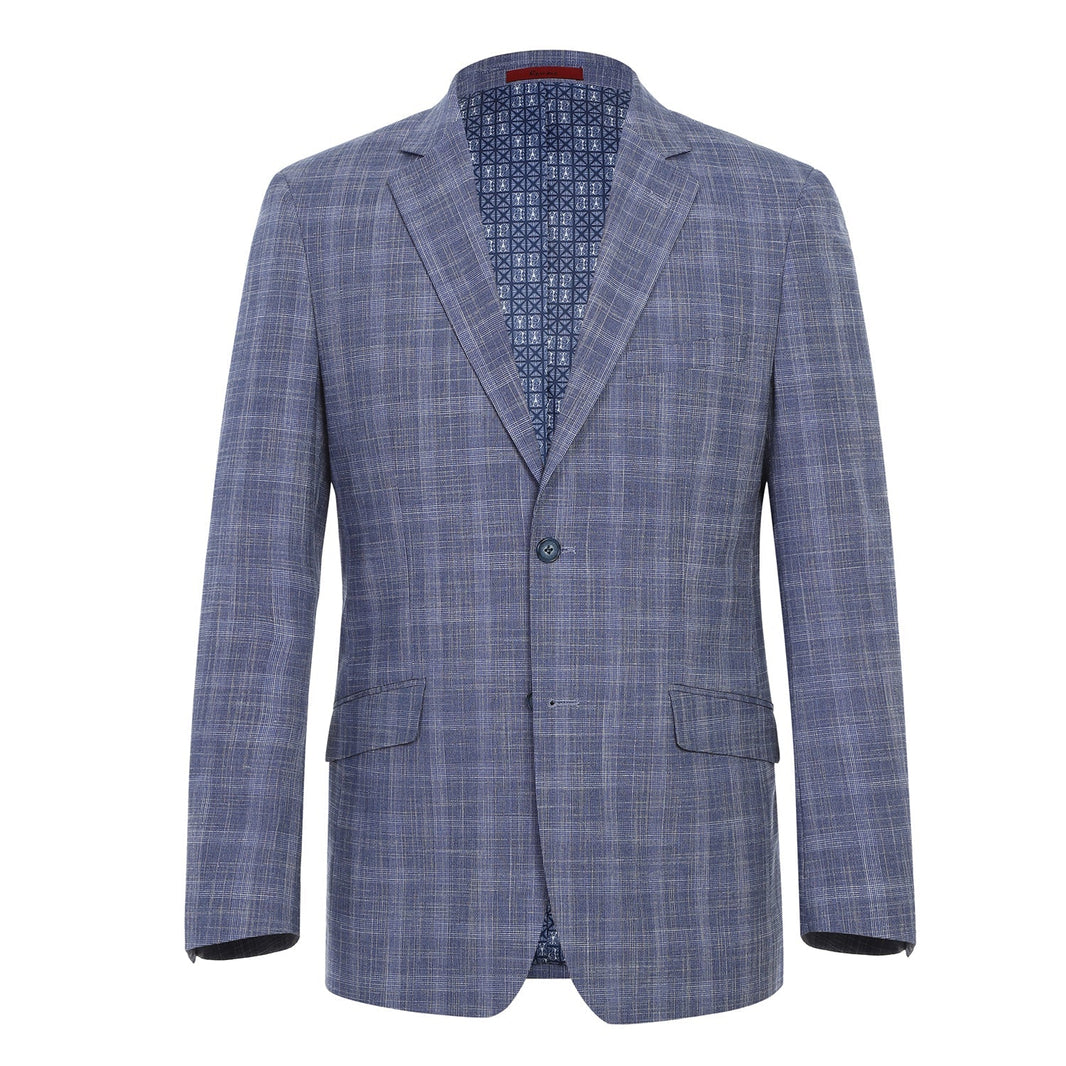 Renoir 293-24 Men's Slim Fit Checked Suits