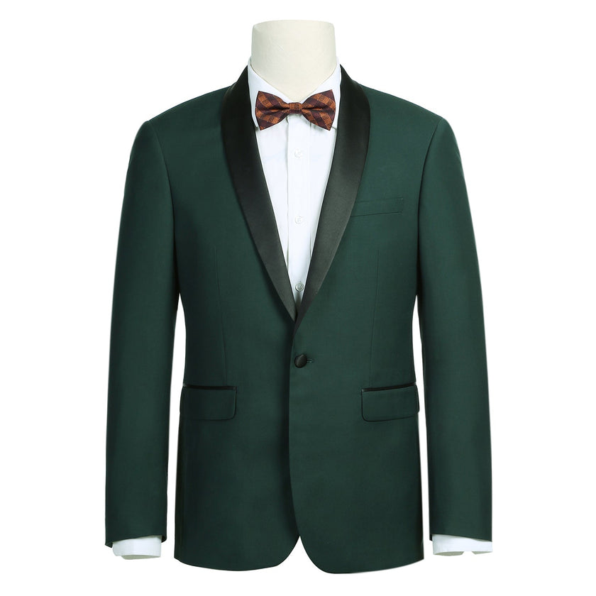 Renoir 201-9 Men's Slim Fit 2-Piece Shawl Lapel Tuxedo Suit