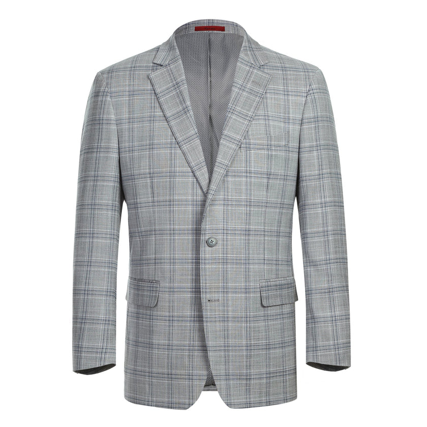 Renoir 293-23 Men's Classic Fit Checked Suits
