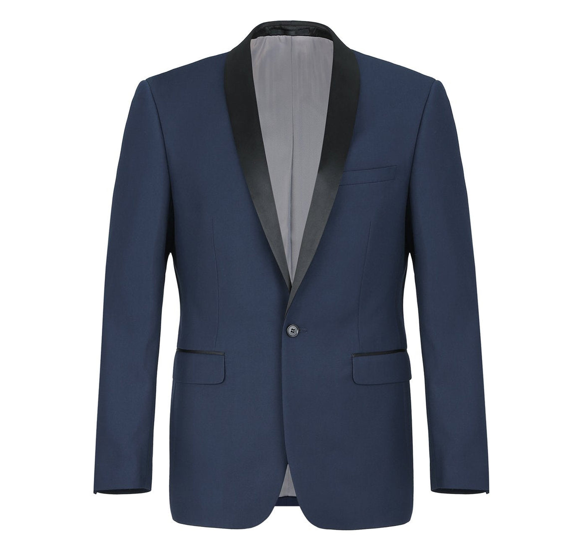 Renoir 201-19 Men's Slim Fit 2-Piece Shawl Lapel Tuxedo Suit