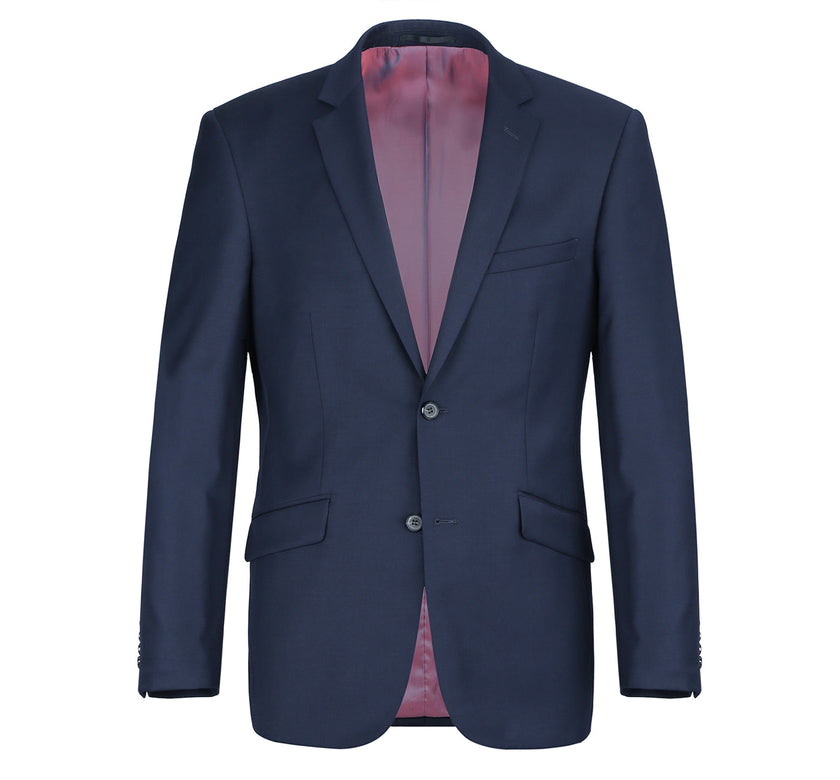 Renoir 508A-19 Men's 2-Piece Notch Lapel Wool Stretch Suit