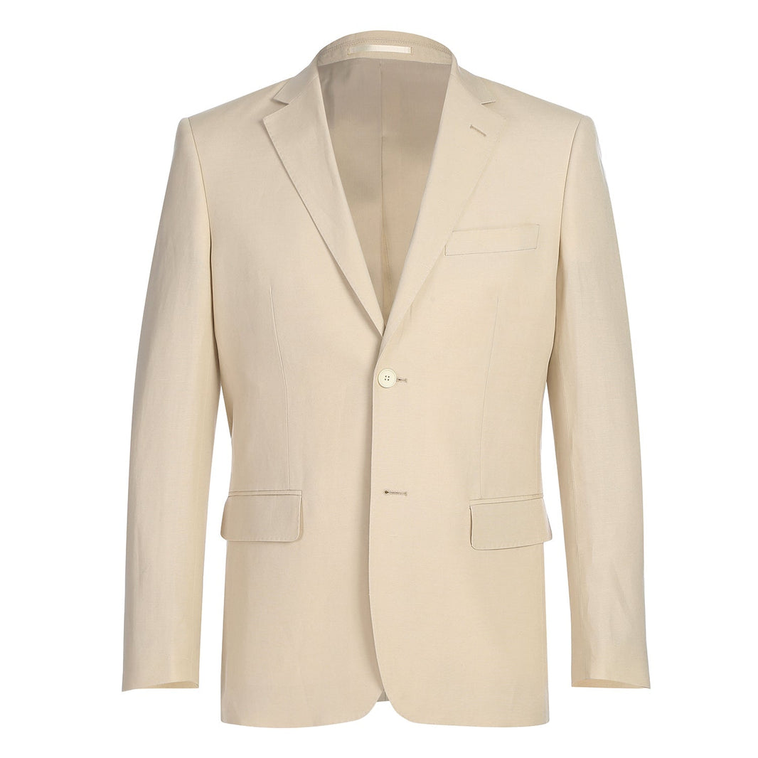 Renoir 611-3 Men's New Slim Fit Checked Linen Suits