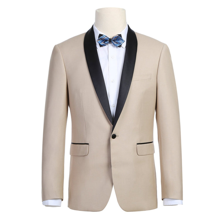 Renoir 201-3 Men's Slim Fit 2-Piece Shawl Lapel Tuxedo Suit