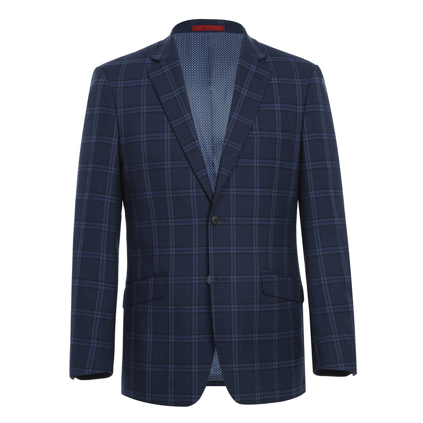 Renoir 293-22 Men's Slim Fit Checked Suits