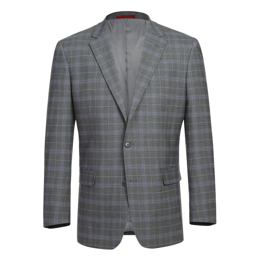 Renoir 293-25 Men's Classic Fit Checked Suits