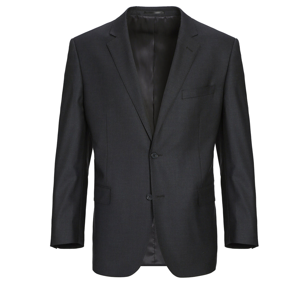 Renoir 555A-3 Men's 2-Piece Notch Lapel Wool Stretch Suit
