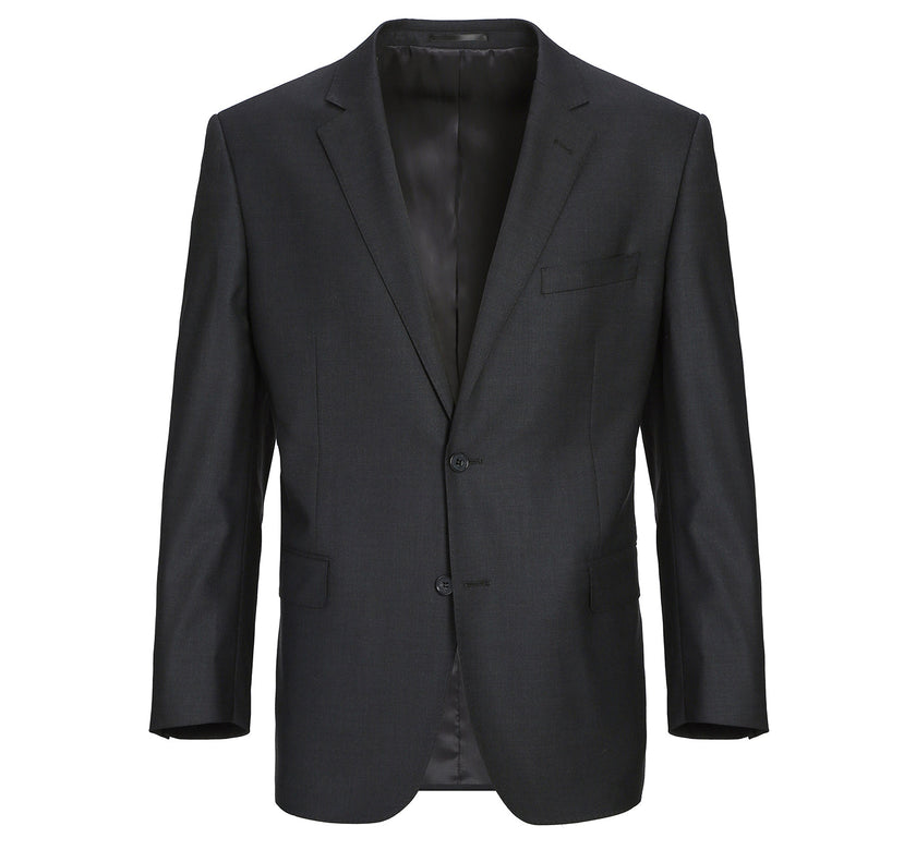 Renoir 555A-3 Men's 2-Piece Notch Lapel Wool Stretch Suit