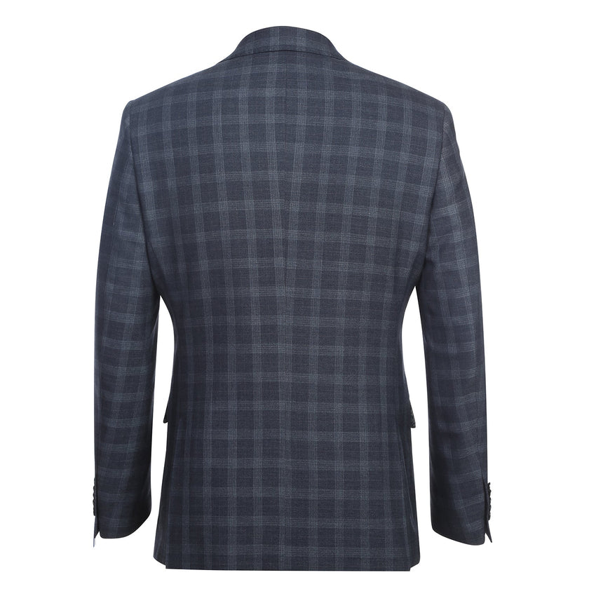 Renoir 92-52-410EL Iron Gray Check Suit