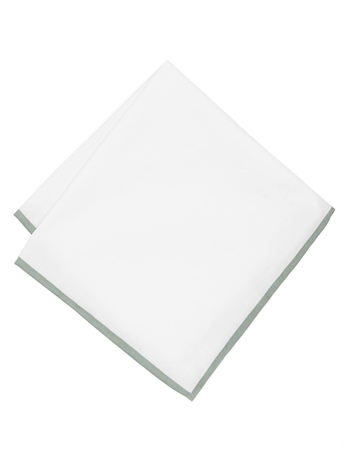 CEREMONY CONTRAST EDGE COTTON POCKET SQUARE