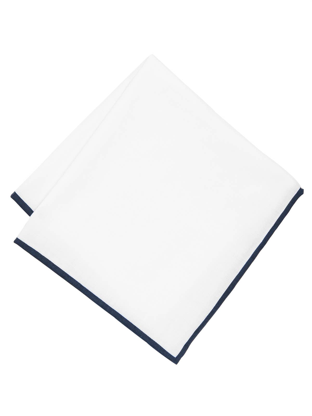 CEREMONY CONTRAST EDGE COTTON POCKET SQUARE