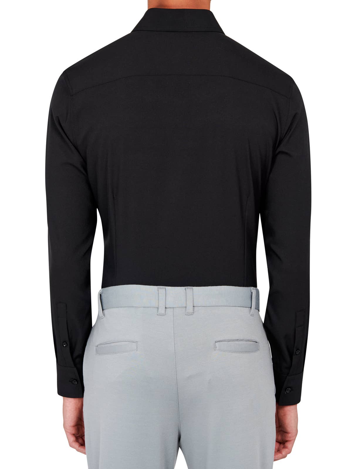 CEREMONY SOLID DRESS SHIRT: NOIR - 001 / 15.5 Medium / COC2SDP400