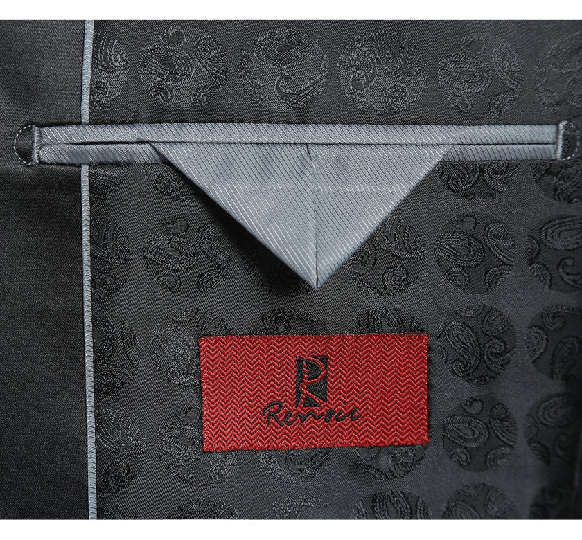 Renoir 201-17 Men's Slim Fit 2-Piece Shawl Lapel Tuxedo Suit