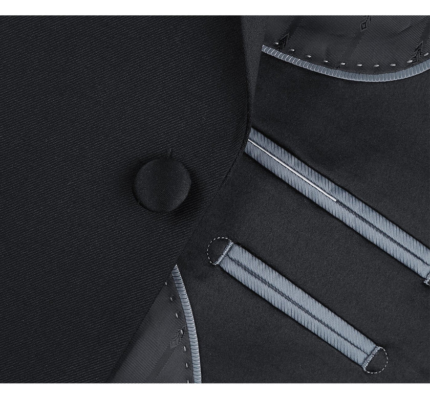 Renoir 201-1 Men's Satin Notched Lapel 2-Piece Tuxedo Suit