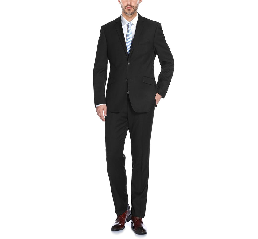Renoir 2110-1 Men's Slim Fit Solid Stretch 2-Piece Suit