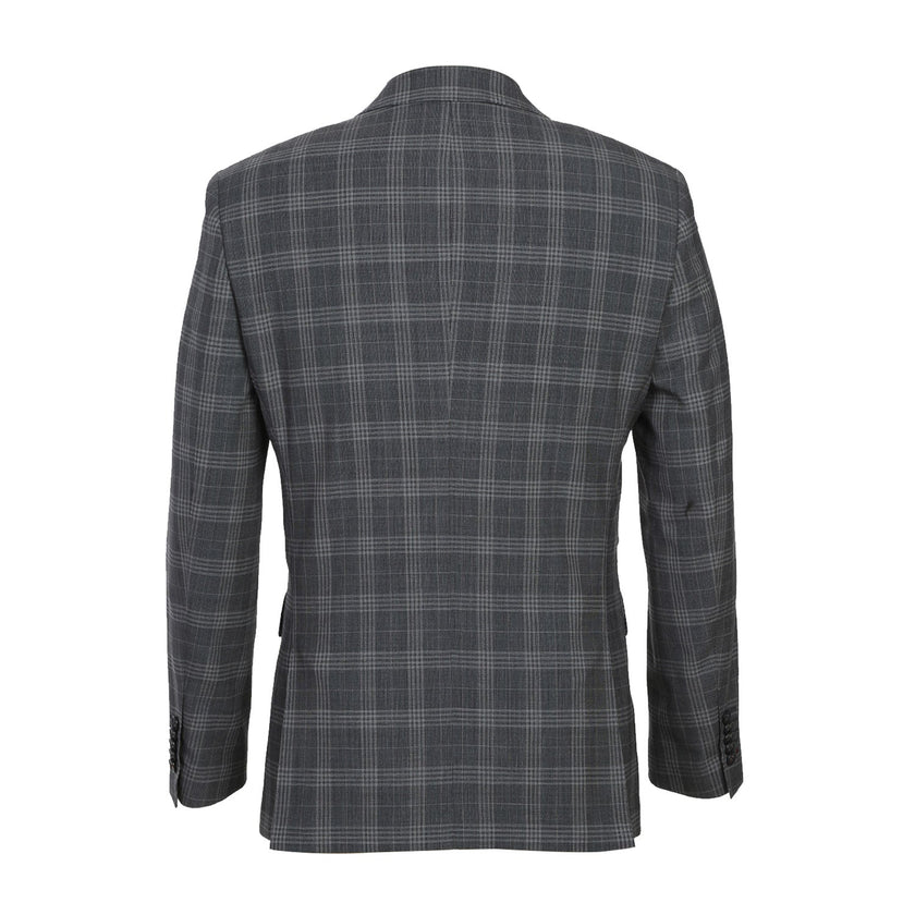 Renoir EL72-58-093 Gray Check Peak Wool Suit