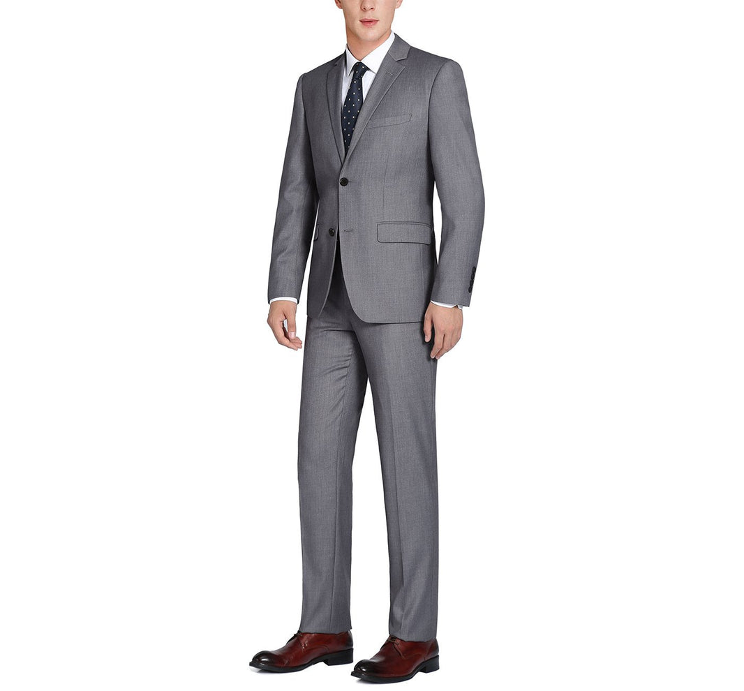 Renoir 508-3 Men's 2-Piece Notch Lapel 100% Wool Suit