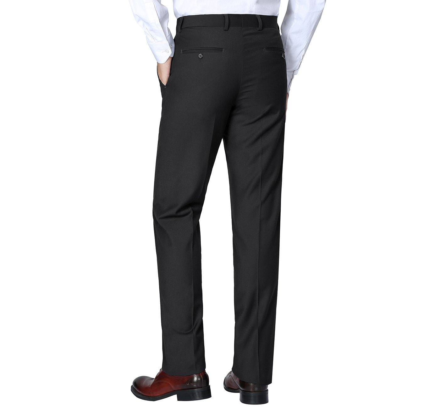Renoir 508-1 Men's Regular Fit Flat Front Wool Suit Pant